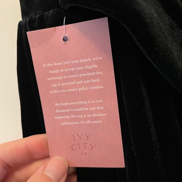 NWT! Ivy City Livi Jumpsuit in Black Velvet Size Large PERFECT FOR THE HOLIDAYS - Picture 6 of 8
